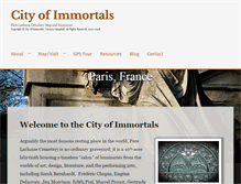Tablet Screenshot of cityofimmortals.com